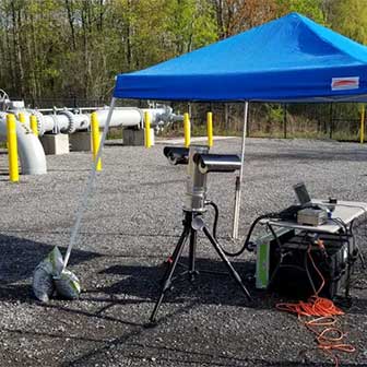 Pergam LMS Mini detector in the field Pergam LMS Mini detector